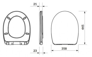 CERSANIT - WC KOMBI 698 CERSANIA II. SIMPLEON 010 3/6L+DUROPLAST SEDADLO SOFTCLOSE K11-2339