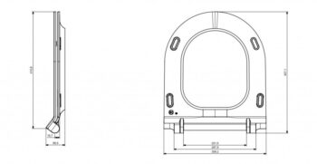 CERSANIT - WC KOMBI CREA CLEANON 010/020 OVAL, NÁDRŽKA 010 3/5, SEDADLO DUR SLIM WO LW ONE K114-023-B-SET