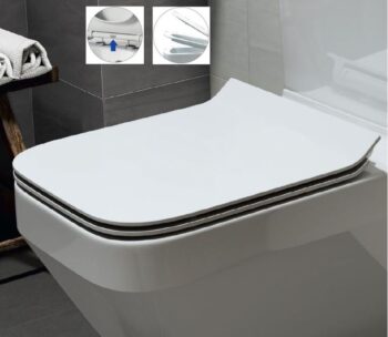 CERSANIT - WC KOMBI CREA CLEANON 010/020 ŠTVOREC, NÁDRŽKA 010 3/5, SEDADLO DUR SLIM WO LW ONE K114-022-B-SET