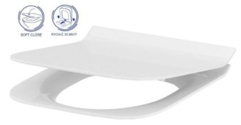 CERSANIT - WC KOMBI CREA CLEANON 010/020 ŠTVOREC, NÁDRŽKA 010 3/5, SEDADLO DUR SLIM WO LW ONE K114-022-B-SET