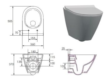 CERSANIT - WC MISA CITY OVAL NEW CLEANON K35-025