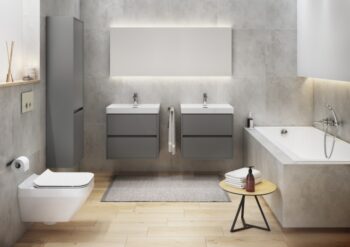 CERSANIT - WC SEDADLO CREA ŠTVOREC DUROPLAST ANTIB. SoftClose / JEDNO TLAČIDLO K98-0178