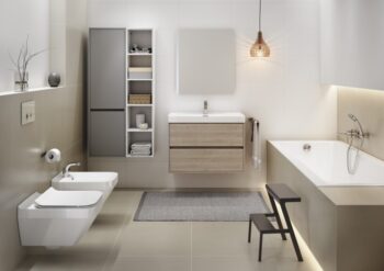 CERSANIT - WC SEDADLO CREA ŠTVOREC DUROPLAST ANTIB. SoftClose / JEDNO TLAČIDLO K98-0178