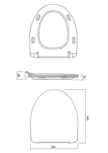 CERSANIT - WC sedátko PARVA SLIM DUROPLAST ANTIB. SC ECO jedno tlačidlo K98-0136