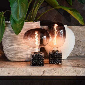 Calex Boden LED globe E27 5W filament stmieva sivá