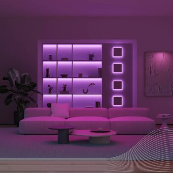 Calex LED pásik Vibey, dĺžka 2 m, zástrčka, diaľkové ovládanie, RGB, CCT