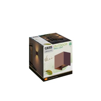 Calex LED vonkajšie nástenné svietidlo Cube, hore/dole, výška 10 cm,
