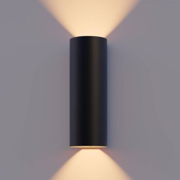 Calex LED vonkajšie nástenné svietidlo Okrúhle, hore/dole, výška 23 cm,