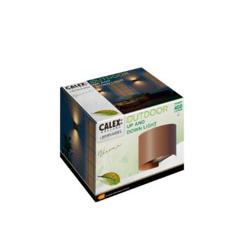 Calex LED vonkajšie nástenné svietidlo oválne, hore/dole, výška 10 cm,