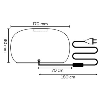 Calex Round Wood stolová lampa z dreva