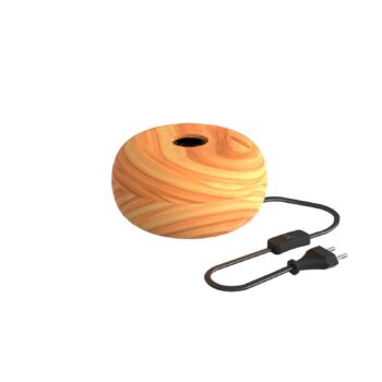 Calex Round Wood stolová lampa z dreva