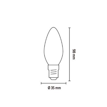 Calex Smart E14 B35 sviečka 4,9W 1800-3000K tlmená zlatá