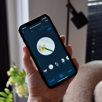 Calex Smart E14 B35 sviečka 4,9W 1800-3000K tlmená zlatá