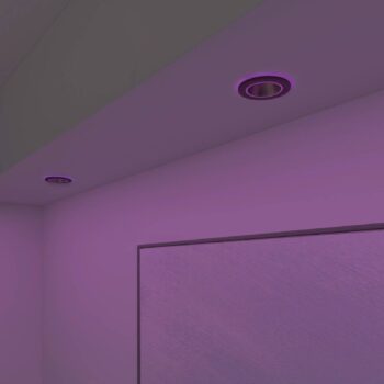 Calex Smart Halo zapustené stropné svietidlo CCT RGB čierne