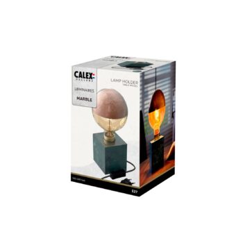 Calex Square Marble stolová lampa, zelená