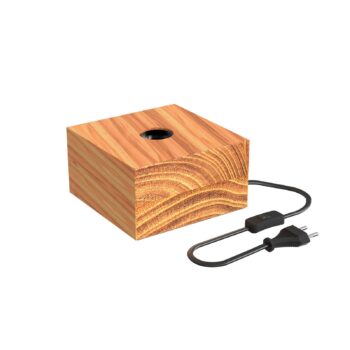 Calex Square Wood stolová lampa z dreva