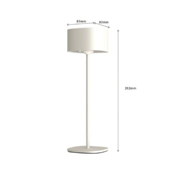 Calex Stolová LED lampa Serino, piesková, hliník, 2 700 K