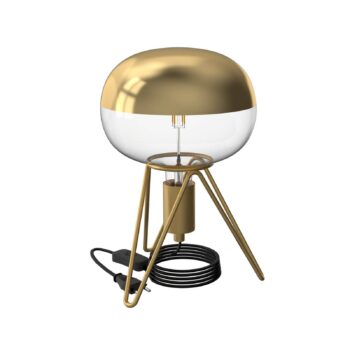 Calex Tripod stolová lampa, zlatá