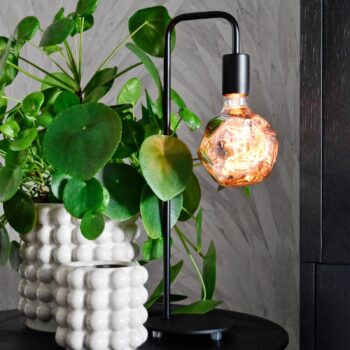 Calex U-Line stolová lampa s 1,5m káblom, čierna