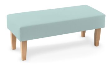 Čalúnená lavica, pastelovo belasá, 100 x 40 x 40 cm, Cotton Panama, 702-10