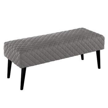 Čalúnená lavica, pikovaná, Velvet, Grå, 100 x 40 x 40 cm, Velvet, 704-11