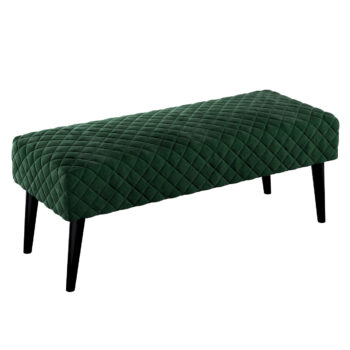 Čalúnená lavica, pikovaná, Velvet, Grøn, 100 x 40 x 40 cm, Velvet, 704-13