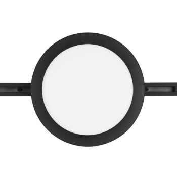 Camillus LED koľajnicové svetlo pre DUOline, čierne, Ø 26 cm