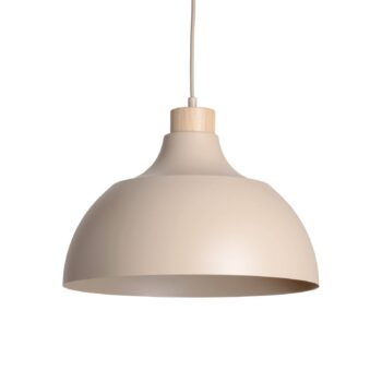 Cap závesné svietidlo, piesková farba, kov, Ø 34 cm, E27