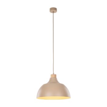 Cap závesné svietidlo, piesková farba, kov, Ø 34 cm, E27