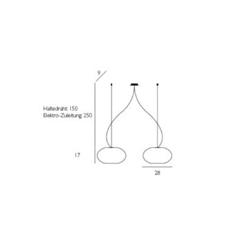 Casablanca Aih – závesná lampa 2-pl. biela lesklá