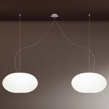 Casablanca Aih – závesná lampa 2-pl. biela matná