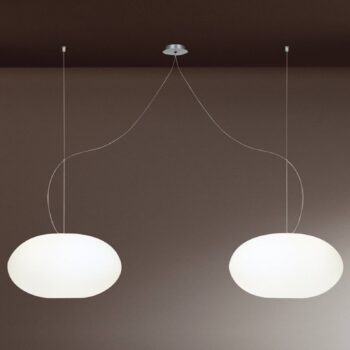 Casablanca Aih – závesná lampa 2-pl. biela matná