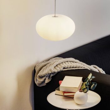 Casablanca Aih – závesná lampa 28 cm biela matná