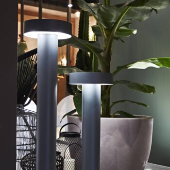 Cestné svetlo Ideal Lux Tesla antracit, hliník, výška 60 cm