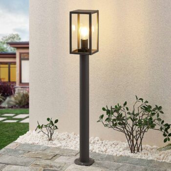 Cestné svetlo Lindby Filimon, 80 cm, antracit, IP44, E27