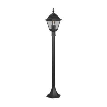 Cestné svetlo Livenza, čierne, výška 100 cm, hliník, IP44