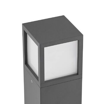Cestné svetlo Lucande Dewari, E27, 65 cm, tmavo sivé, IP54