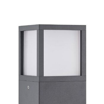 Cestné svetlo Lucande Dewari, E27, 65 cm, tmavo sivé, IP54
