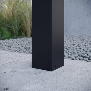 Cestné svetlo Lucande Kiran, 100 cm, senzor, sivé, IP44, E27