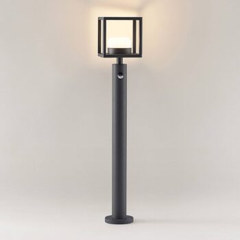 Cestné svetlo Lucande Timio, 85 cm, detektor pohybu, GX53, IP44