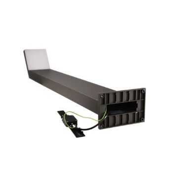 Chodníkové LED svetlo Tucanae, sivé, výška 100 cm, IP65, kov