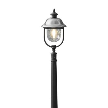 Chodníkové svetlo Parma, čierne, kovové, výška 118 cm, E27, IP43