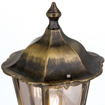 Chodníkové svietidlo Puchberg 140 cm, čierno-zlaté