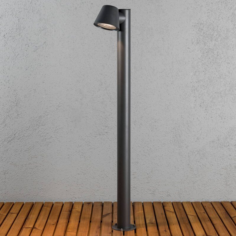 Chodníkové svietidlo Trieste z hliníka, antracit Chodníkové svietidlo Trieste z hliníka, antracit