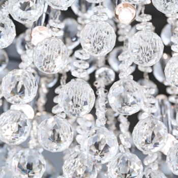 Chrómové stropné svietidlo CAROL krištáľový záves