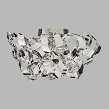 Chrómové stropné svietidlo Curls kučeravý dizajn