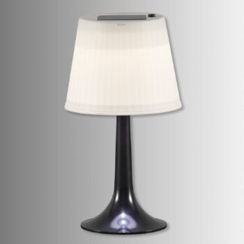 Čierna solárna stolná LED lampa Assisi Sitra