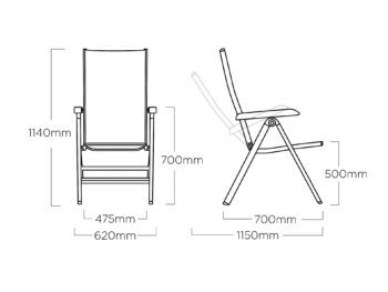 Cirrus Silver-Line polohovacie kreslo antracit