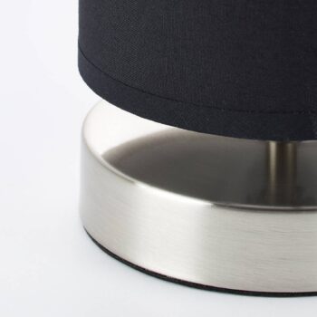 Clarie stolná lampa s čiernym textilným tienidlom