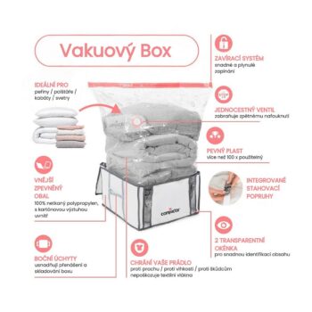 Compactor Úložný box s vákuovým vrecom L Life, L
